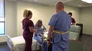 Physical Therapy Transfer Training  How To Transfer From Wheelchair To Bed [upl. by Deeanne]