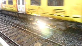 Merseyrail 507 009 making arcs at Birkdale station [upl. by Hanimay]